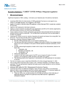 Executive Summary Coronavirus Aid Relief Economic Security (CARES) Act (1) (003)